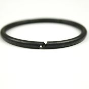 D13329BK Round Keyring Black