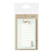 I283CG Sticky Note To-Do List Cat Green