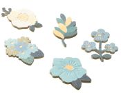 I215BF Decoration Sticker Blue Flower