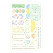 I275WC Yuru Log Sticker Sheets (2) Watercolour