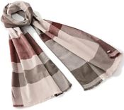 OR005BG Soft Stripes Scarf Beige