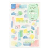 I275WM Yuru Log Sticker Sheets (2) Watercolour Motif
