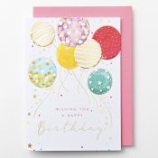 EAGB2008 Red Birthday Card Ballons