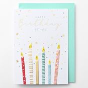 EAGB2009 Green Birthday Card Candles