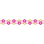Lace Tape Mini Button Pink