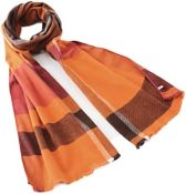 OR005OR Soft Stripes Scarf Orange