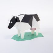 BC001BW TINY Animals Cow