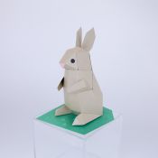 BC001RB TINY Animals Rabbit Brown